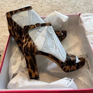 Vince Camuto real cow hair cheetah print heels, BRAND NEW WITH BOX. Size 5.5.